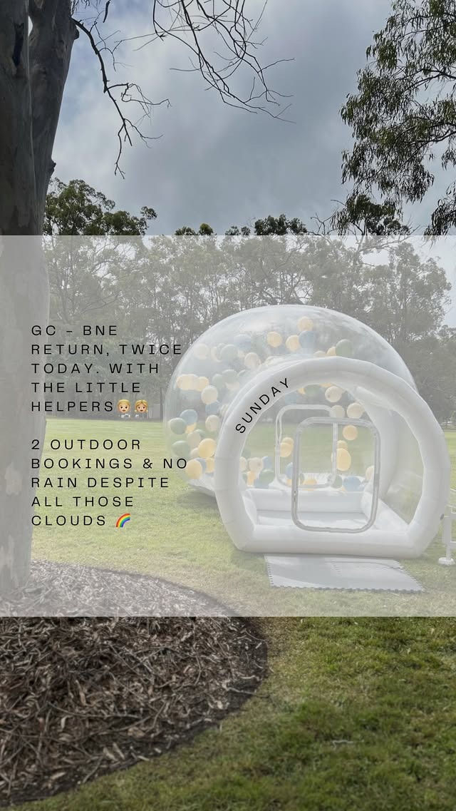 The Bubba Club’s bubble houses party setup